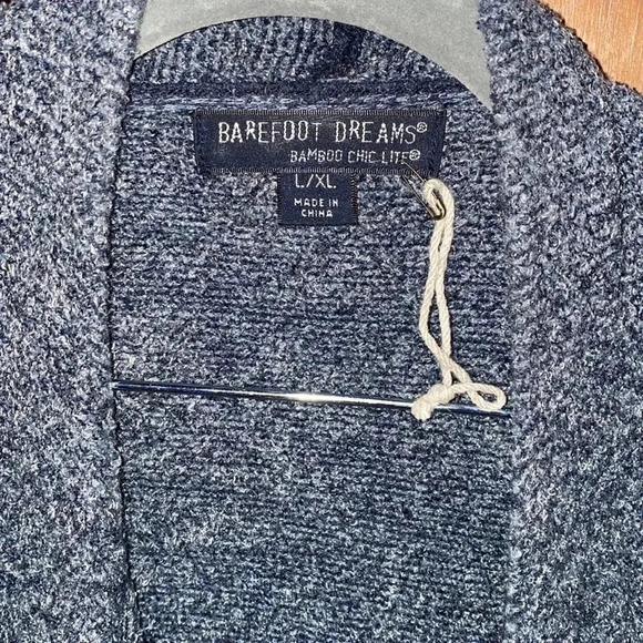 Barefoot Dreams Bamboo Chic Lite Knit Heather Blue L/XL - Picture 7 of 7